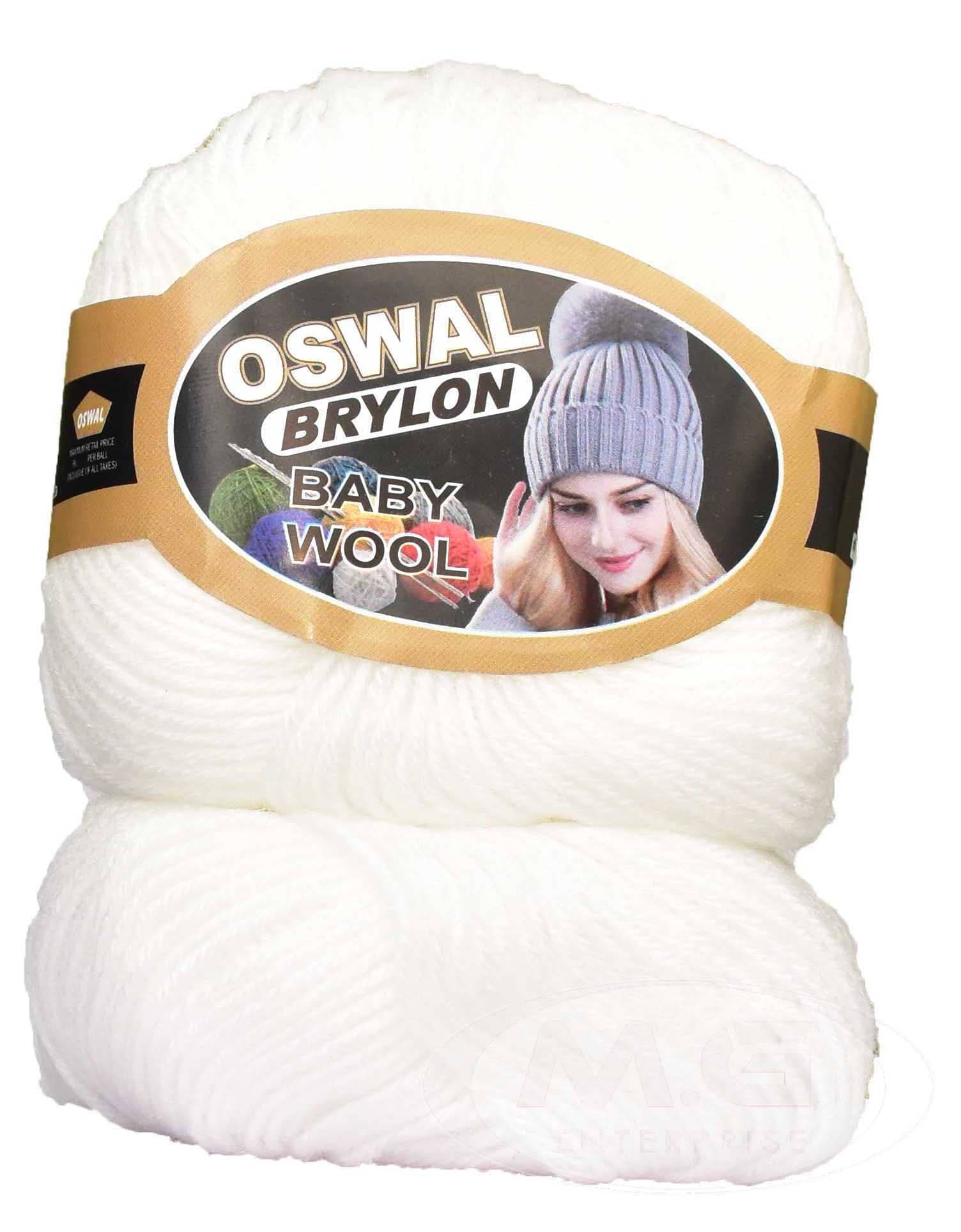     			M.G ENTERPRISE Os wal 100% Acrylic Wool White 16 GMS Wool 4 ply Wool Ball Hand Knitting Wool/Art Craft Soft Fingering Crochet Hook Yarn- Art-AECA