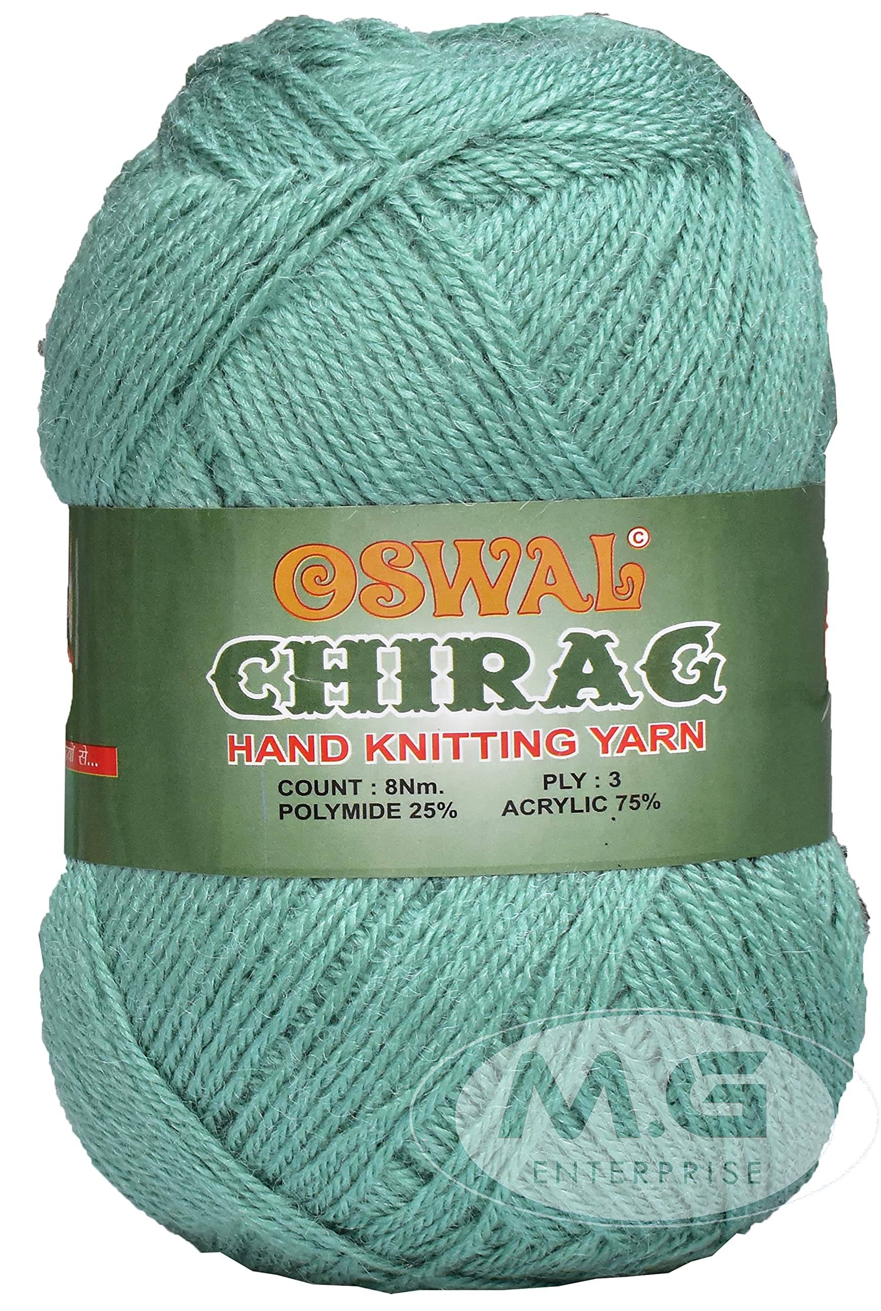     			M.G ENTERPRISE Os wal Chirag Turquoise (400 gm) Wool Ball Hand Knitting Wool/Art Craft Soft Fingering Crochet Hook Yarn, Needle Knitting Yarn Thread Dyed EE
