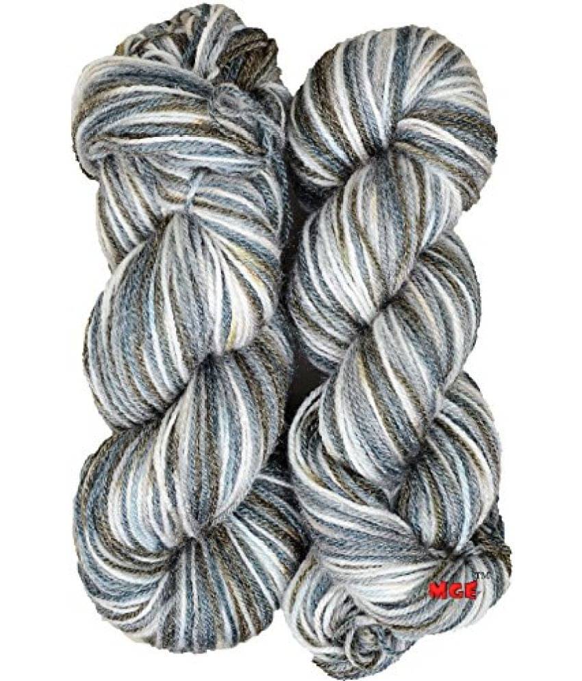     			M.G ENTERPRISE Os wal Acrowool Glowing Star Knitting Yarn Wool, Multi Grey 450 gm Woolen Crochet Yarn Thread. Best Used with Knitting Needles, Crochet Needles. Best Woolen Thread. ahg