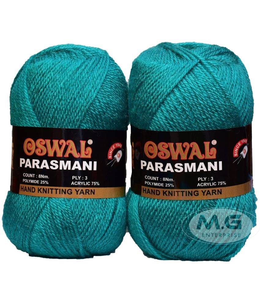     			M.G ENTERPRISE Os wale 3 Ply Knitting Yarn Wool, Teal Green 200 gm Best Used with Knitting Needles, Crochet Needles Wool Yarn for Knitting Os wale