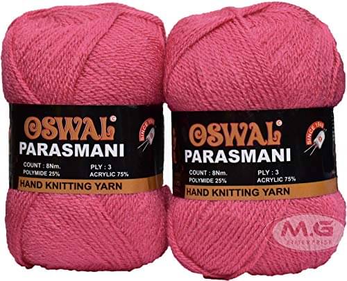     			M.G ENTERPRISE Os wale 3 Ply Knitting Yarn Wool, Gajri 600 gm Best Used with Knitting Needles, Crochet Needles Wool Yarn for Knitting Os wal A