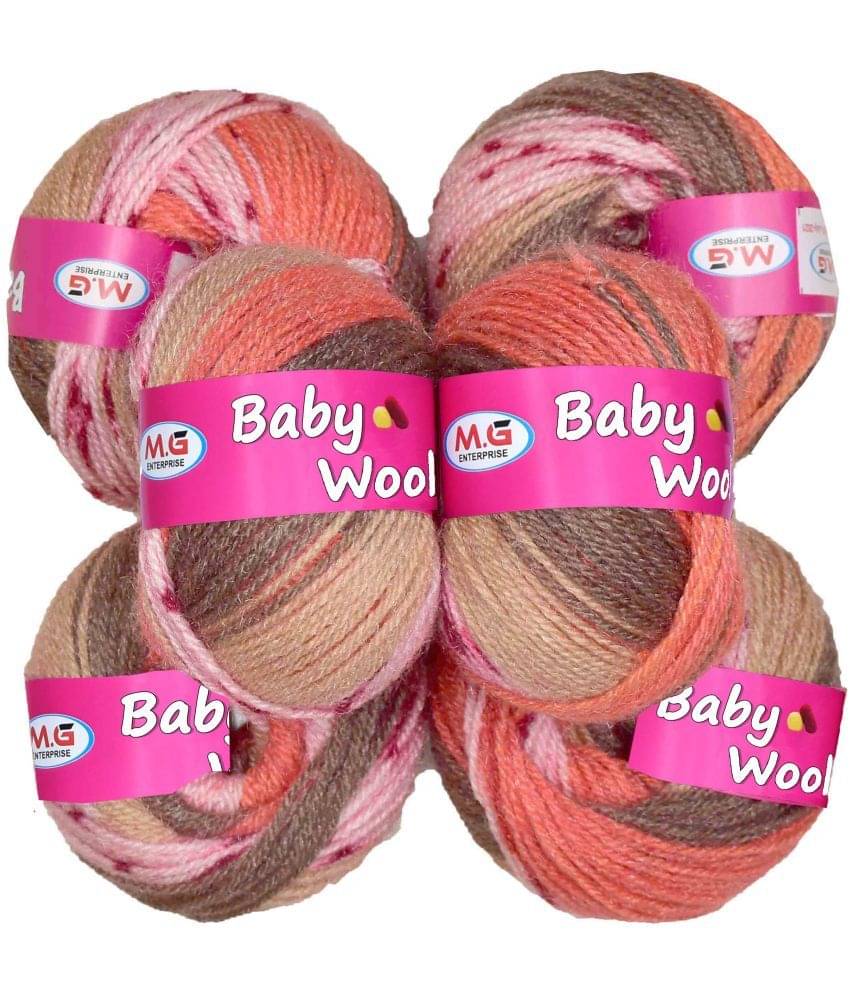     			M.G ENTERPRISE Premium Baby Acrylic Wool PB-2 (350 gm) Baby Wool 4 ply Wool Ball Hand Knitting Wool/Art Craft Soft Fingering Crochet Hook Yarn, Needle Knitting Yarn Thread Dye QQ
