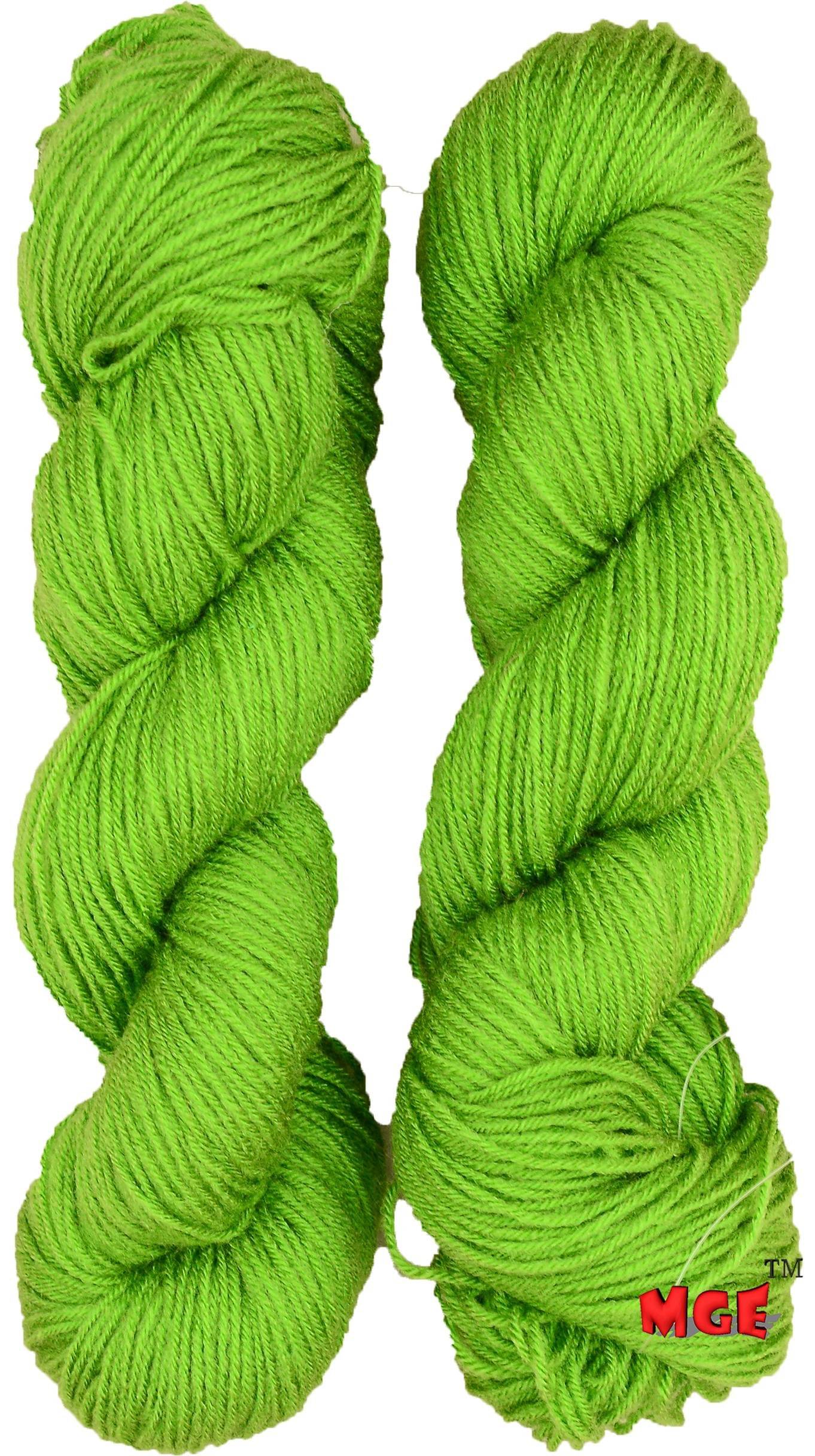     			M.G ENTERPRISE VAR dhman Brilon Hand Knitting Thread Dyed Wool/Art Craft Soft Fingering Crochet Hook Yarn (Green, 200 g)