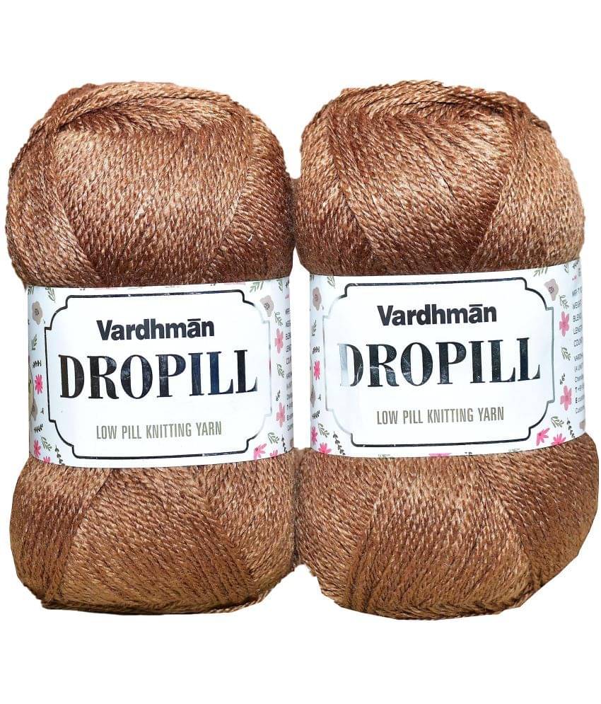     			M.G ENTERRPISE Dropill Brown 200 GMS Wool Ball Hand Knitting Wool/Art Craft Soft Fingering Crochet Hook Yarn, Needle Knitting Yarn Thread Dyed