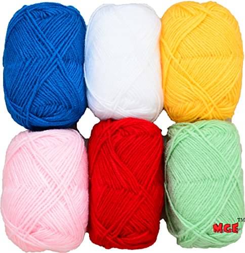     			M.G Enterprise 4 Ply Knitting Yarn Combo Wool, Bunny 4 Mix 150 gm Best Used with Knitting Needles, Crochet Needles Wool Yarn for Knitting