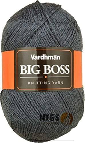     			NTGS Vardhman Big boss Wool Hand Knitting Soft Fingering crochetyarn/Thread Mouse grey400gm Shade no-30