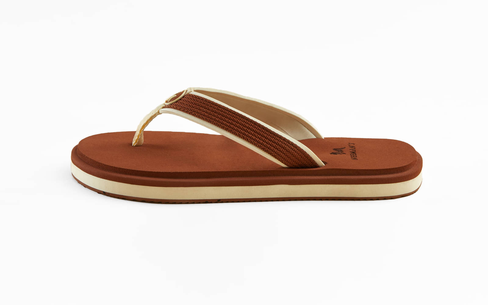     			Neemans Brown Men's Thong Flip Flop