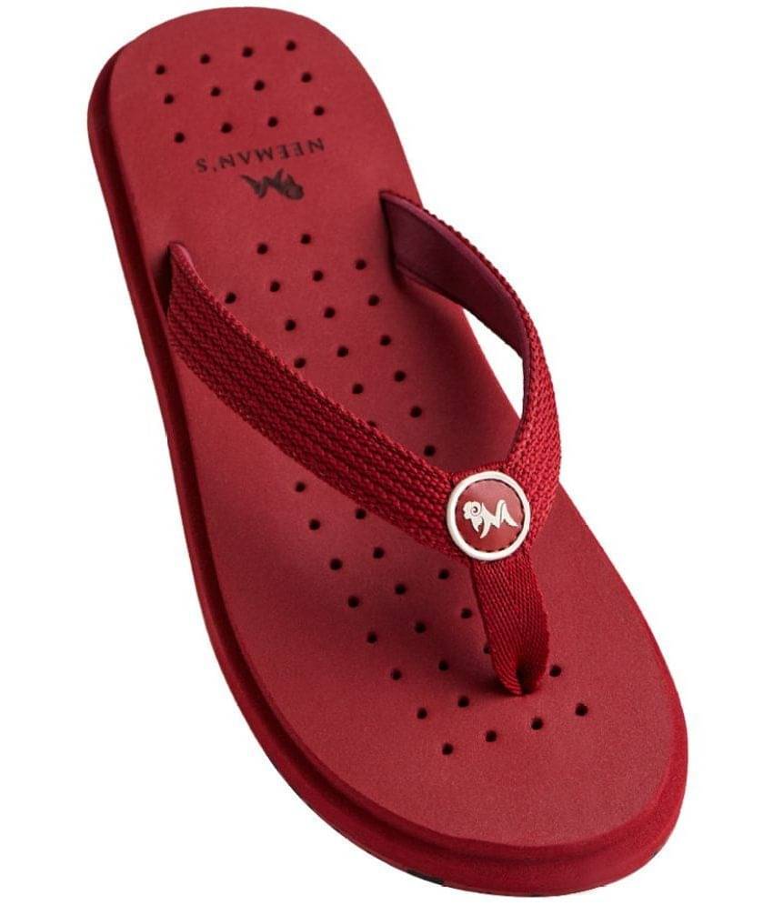     			Neemans Maroon Men's Thong Flip Flop