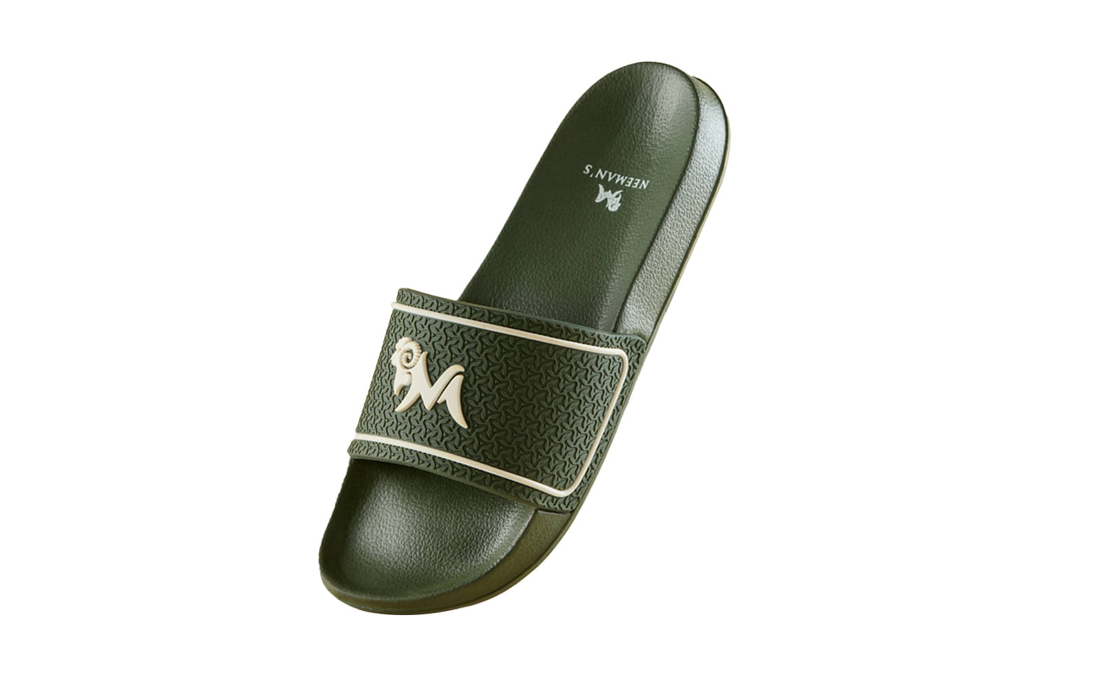     			Neemans Olive Men's Slide Flip Flop