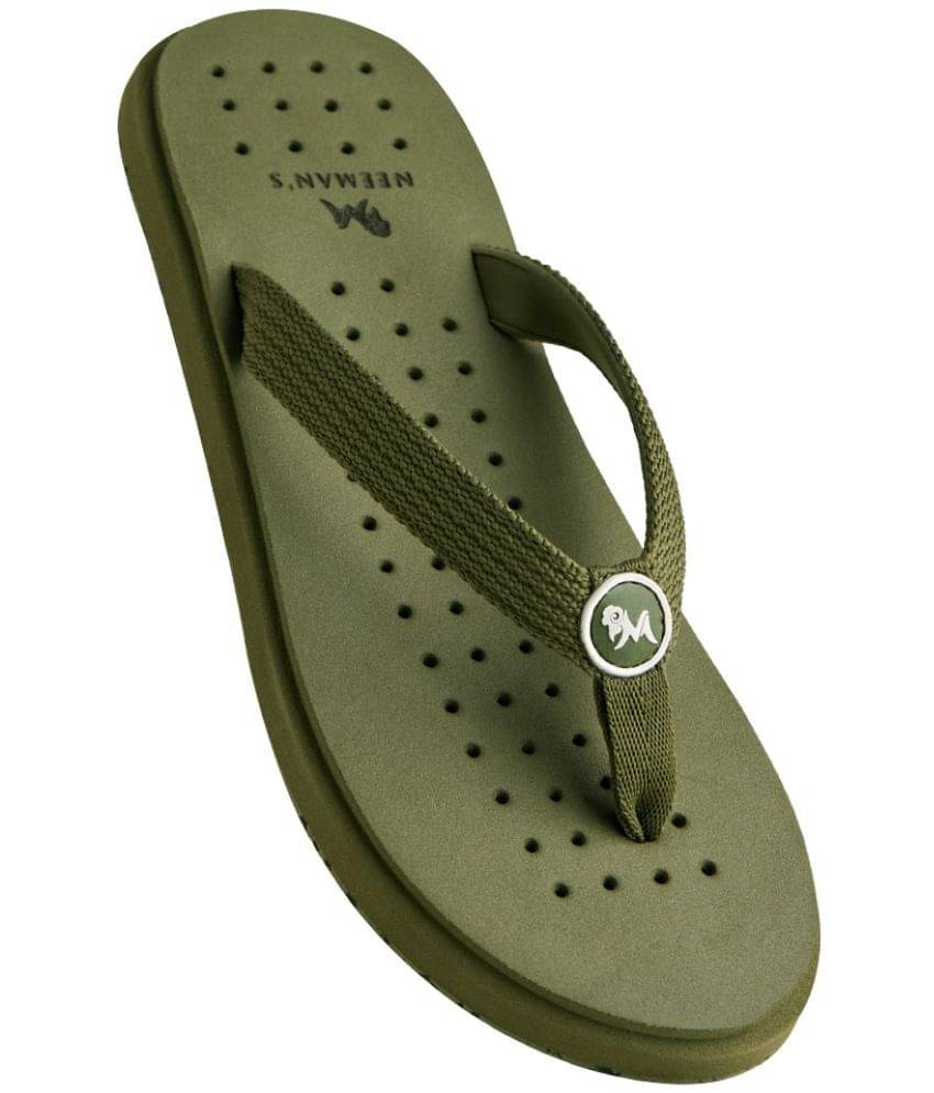     			Neemans Olive Men's Thong Flip Flop