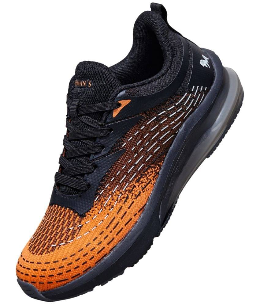     			Neemans The Comfornauts Black / Orange-6 Orange Men's Sneakers