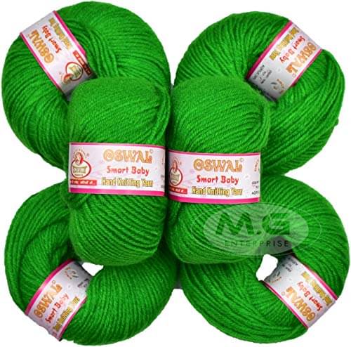     			Oswal 100% Acrylic Wool Parrot (6 pc) Smart Baby 4 ply Wool Ball Hand Knitting Wool/Art Craft Soft Fingering Crochet Hook Yarn, Needle Knitting Yarn Thread Dyed