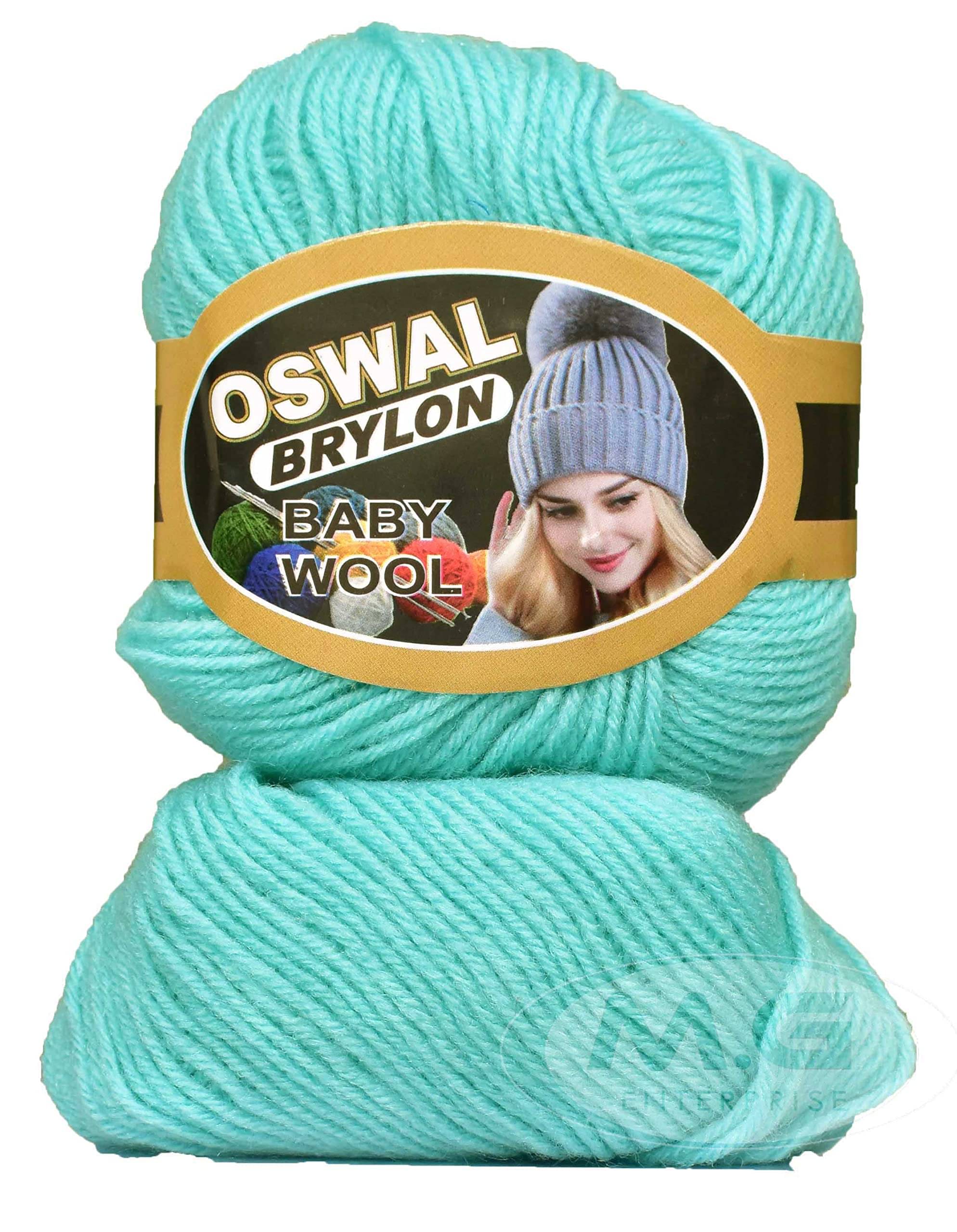     			Oswal 100% Acrylic Wool Sea Green 4 GMS Wool 4 ply Wool Ball Hand Knitting Wool/Art Craft Soft Fingering Crochet Hook Yarn- Art-AEBC
