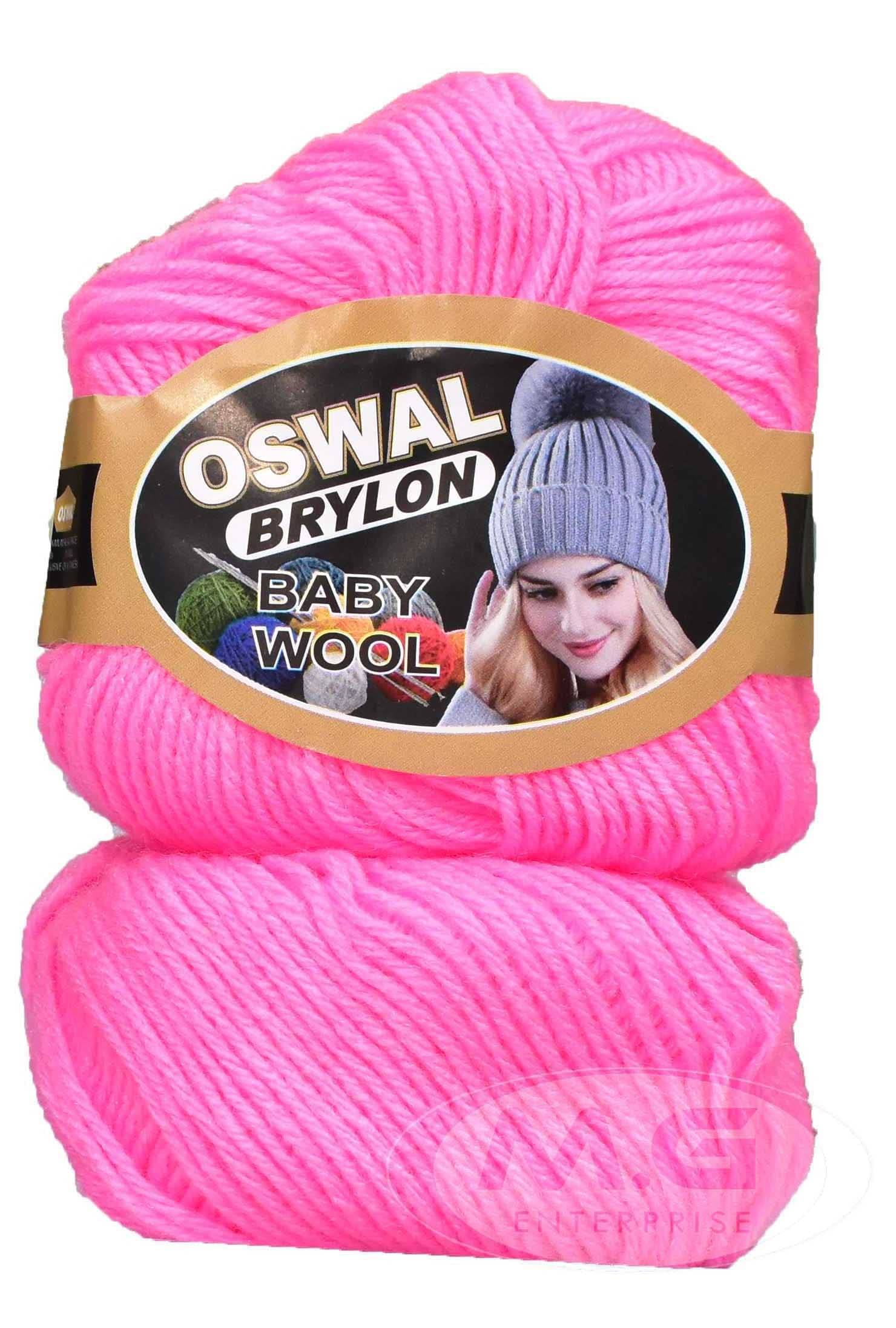     			Oswal 120% Acrylic Wool Deep Pink 12 GMS Wool 4 ply Wool Ball Hand Knitting Wool/Art Craft Soft Fingering Crochet Hook Yarn- Art-AEBH