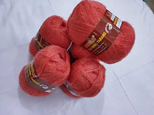     			Oswal 3PLY Knitting Wool Yarn_Pack 5_100 Gram Each_Gaajri(SHADE-28)_Colored