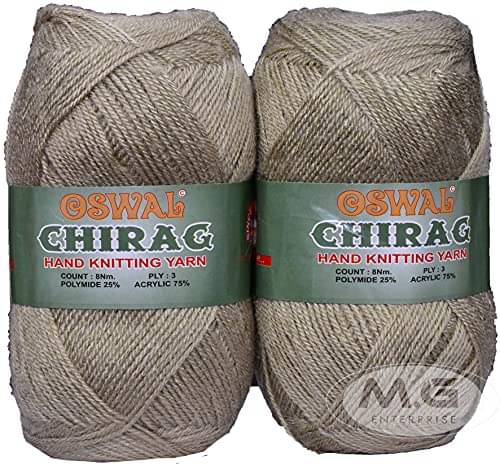     			Oswal Chirag Pista (200 gm) Wool Ball Hand Knitting Wool/Art Craft Soft Fingering Crochet Hook Yarn, Needle Knitting Yarn Thread Dyed A