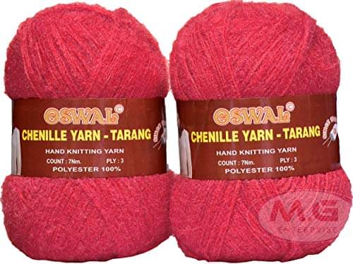     			Oswal Knitting Wool Yarn, Soft Tarang Feather Wool Ball Blood Red 200 gm Best Used with Knitting Needles, Soft Tarang Wool Crochet NeedlesWool Yarn for Knitting. by Oswal