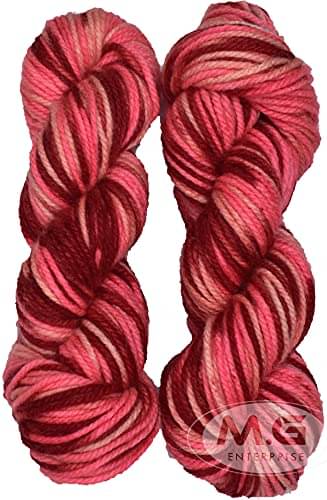     			Oswal Knitting Yarn Thick Chunky Wool, Varsha Strawberry 200 gm Best Used with Knitting Needles, Crochet Needles Wool Yarn for Knitting. by OswalP