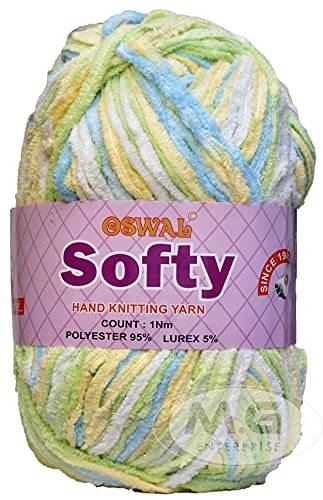     			Oswal Knitting Yarn Thick Chunky Wool, Softy Green Daffodil WL 200 gm Best Used with Knitting Needles, Crochet Needles Wool Yarn for Knitting. by Oswal