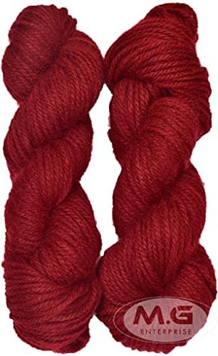     			Oswal Knitting Yarn Thick Chunky Wool, Varsha Red 200 gm Best Used with Knitting Needles, Crochet Needles Wool Yarn for Knitting. by OswalS