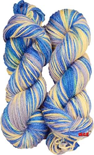     			Oswal Knitting Yarn Wool, Multi Blue Berry 400 gm Woolen Crochet Yarn Thread. Best Used with Knitting Needles, Crochet Needles. Wool Yarn for Knitting. Best Woolen Thread.