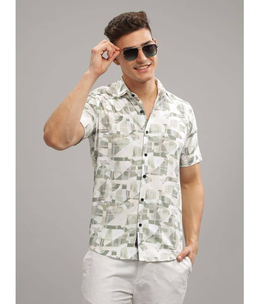 Paul Street Cotton Blend Slim Fit Printed Half Sleeves Men's Casual Shirt - Beige ( Pack of 1 ) Paul Street Cotton Blend Slim Fit Printed Half Sleeves Men's Casual Shirt - Beige ( Pack of 1 )