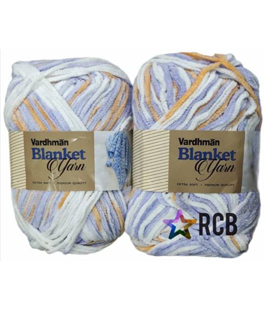    			RCB Vardhman Blanket Thick Yarn Knitting Fingering Crochet Hook -Pack of 600 gm (One Ball 200gm Each) Shade no.18