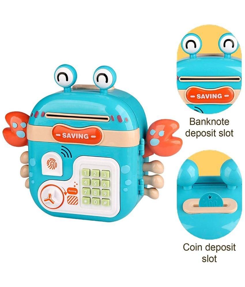     			Rainbow Riders Portable School Bag Money Safe Bank for 3+ Years Kids Coin & Paper Savings with Sound