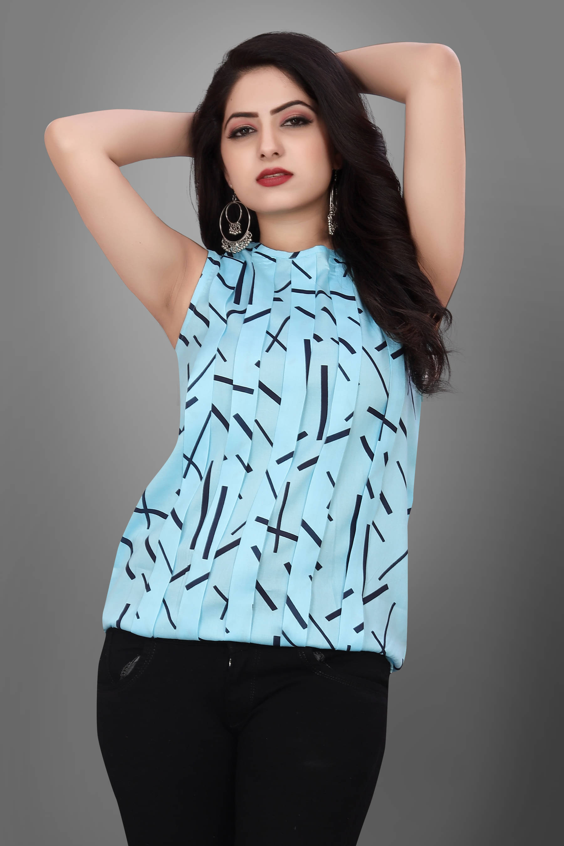     			SUR-T Women's Viscose Regular Top ( Turquoise )