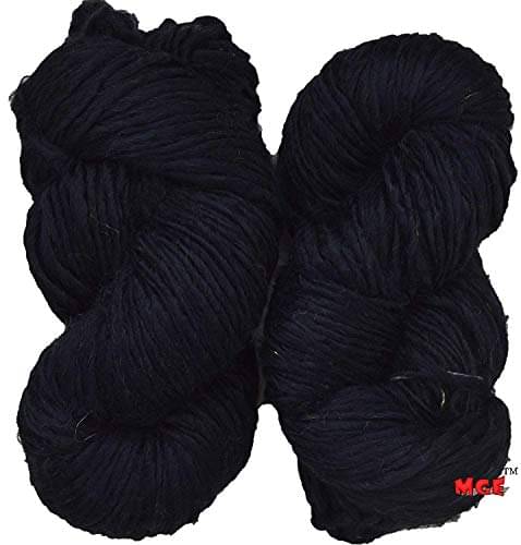     			Simi Knitting Sumo Yarn Thick Chunky Wool, Black 500 gm Best Used with Knitting Needles, Crochet Needles Wool Yarn for Knitting. by Simi