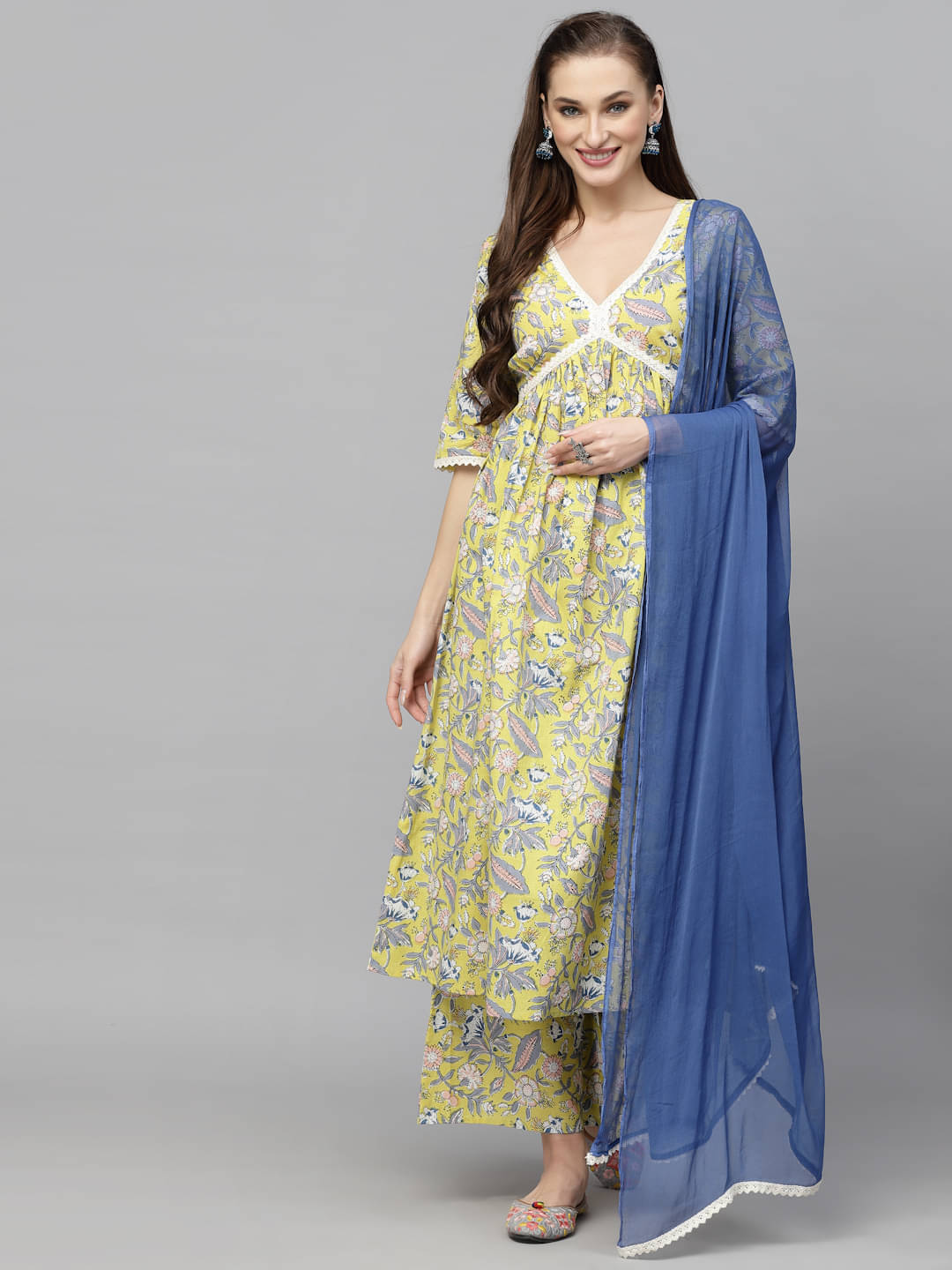 Stylum Cotton Printed Kurti With Pants Women's Stitched Salwar Suit - Yellow ( Pack of 1 ) Stylum Cotton Printed Kurti With Pants Women's Stitched Salwar Suit - Yellow ( Pack of 1 )