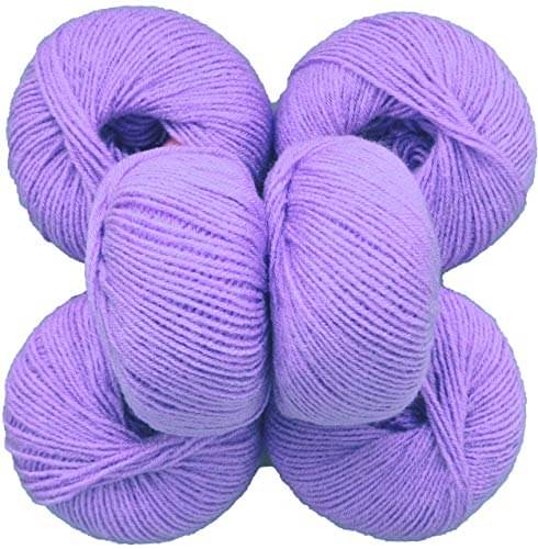    			Vardhman 100% Acrylic Wool Iris (10 pc) Baby Soft Wool Ball Hand Knitting Wool/Art Craft Soft Fingering Crochet Hook Yarn, Needle Knitting Yarn Thread Dyed