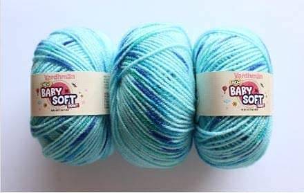     			Vardhman Acrylic Knitting Wool/Yarn Multi Shaded Blue 008 (Pack of 14) Baby Soft Wool Ball Hand Knitting Wool/Art Craft Soft Fingering Crochet Hook Yarn, Needle Knitting Yarn Thread Dyed