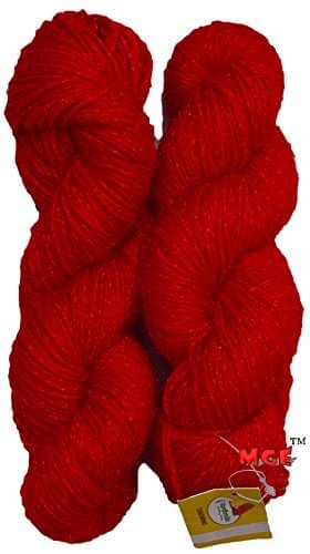     			Vardhman Charming Cherry Wool Hand Knitting Wool/Art Craft Soft Fingering Crochet Hook Yarn, Needle Acrylic Knitting Yarn Thread Dyed 400 gm
