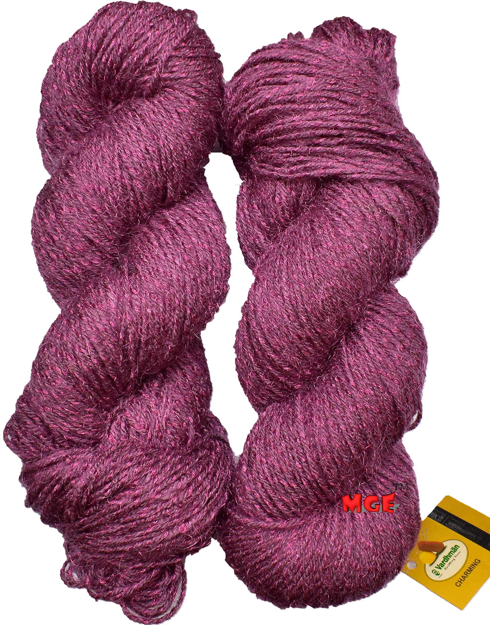     			Vardhman Charming Salmon (500 gm) Wool Hank Hand Knitting Wool/Art Craft Soft Fingering Crochet Hook Yarn, Needle Knitting Yarn Thread Dyed