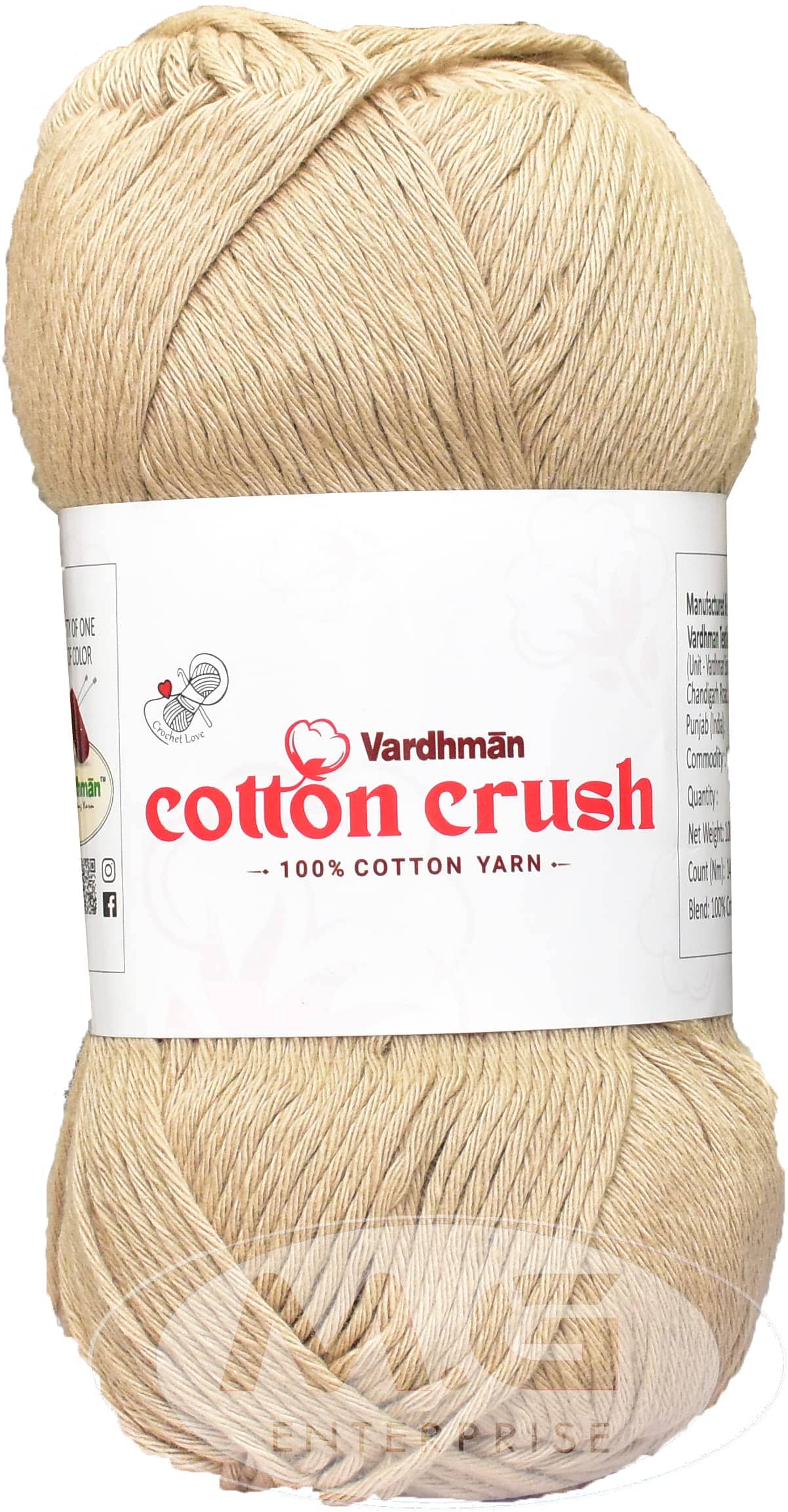 Vardhman Cotton Crush 8-ply Skin 400 GMS 100% Cotton Ball Hand Knitting Cotton/Art Craft Soft Fingering Crochet Hook Yarn, Needle Knitting Yarn Thread Dyed-KC Art-AFDA