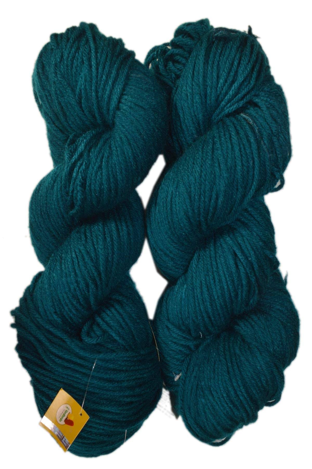     			Vardhman Jackpot Thick Chunky Wool Hand Knitting Yarn (Turquoise) (Hanks-300gms)