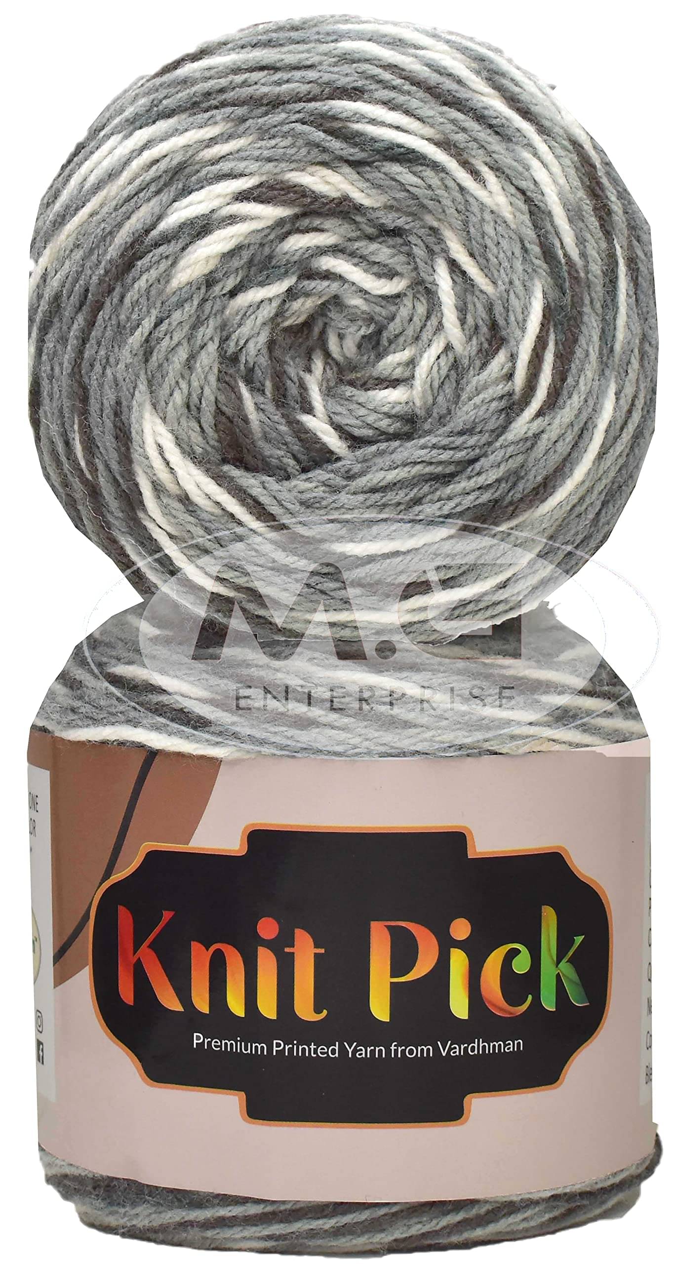     			Vardhman Knit Pick Grey Mix 400 GMS Wool Ball Hand Knitting Wool/Art Craft Soft Fingering Crochet Hook Yarn, Needle Knitting Yarn Thread Dyed- Art-ACDJ