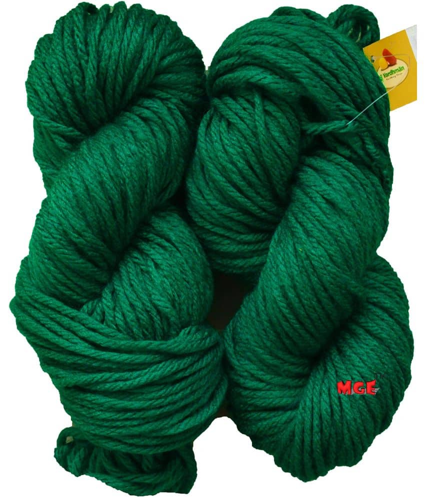 Vardhman Knitting Yarn Thick Chunky Wool, Leaf Green 300 gm Best Used with Knitting Needles, Crochet Needles Wool Yarn for Knitting. by Vardhman
