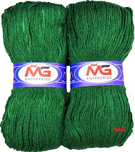    			Vardhman RABIT Excel Leaf Green 300 gm Wool Hank Hand Knitting Wool/Art Craft Soft Fingering Crochet Hook Yarn, Needle Acrylic Knitting Yarn Thread Dyed Vardhmna