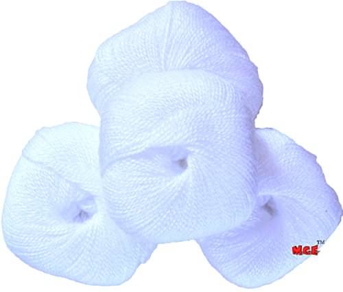     			Vardhman Soft n Smart (White) no.01 (350 gm) Wool Ball Hand Knitting Wool/Art Craft Soft Fingering Crochet Hook Yarn, Needle Acrylic Knitting Yarn Thread Dyed
