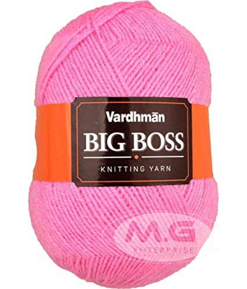     			Vardhman yarn Big boss Wool Hand Knitting Soft Fingering Hank 800gm Dark Pink Shade no-17