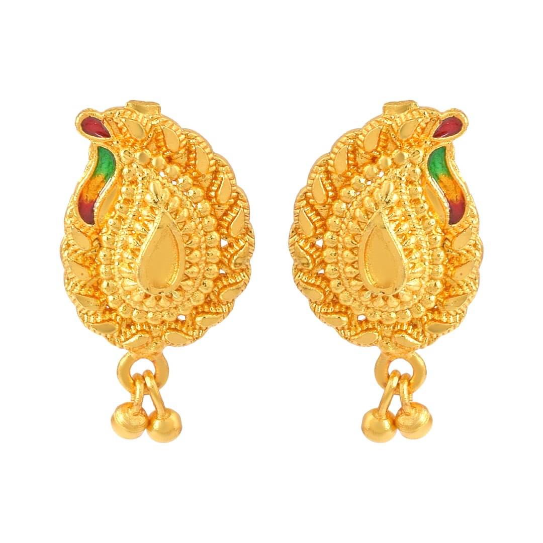     			ADMIER Golden Stud Earrings ( Pack of 1 )