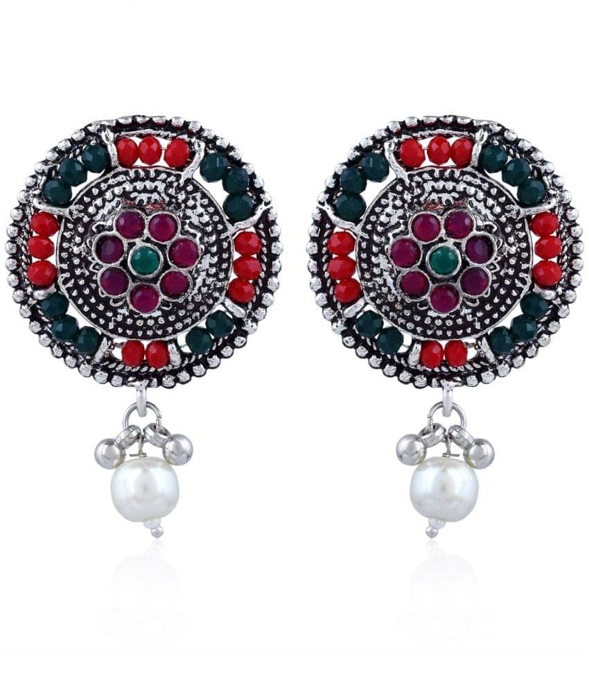     			ADMIER Multi Color Stud Earrings ( Pack of 1 )