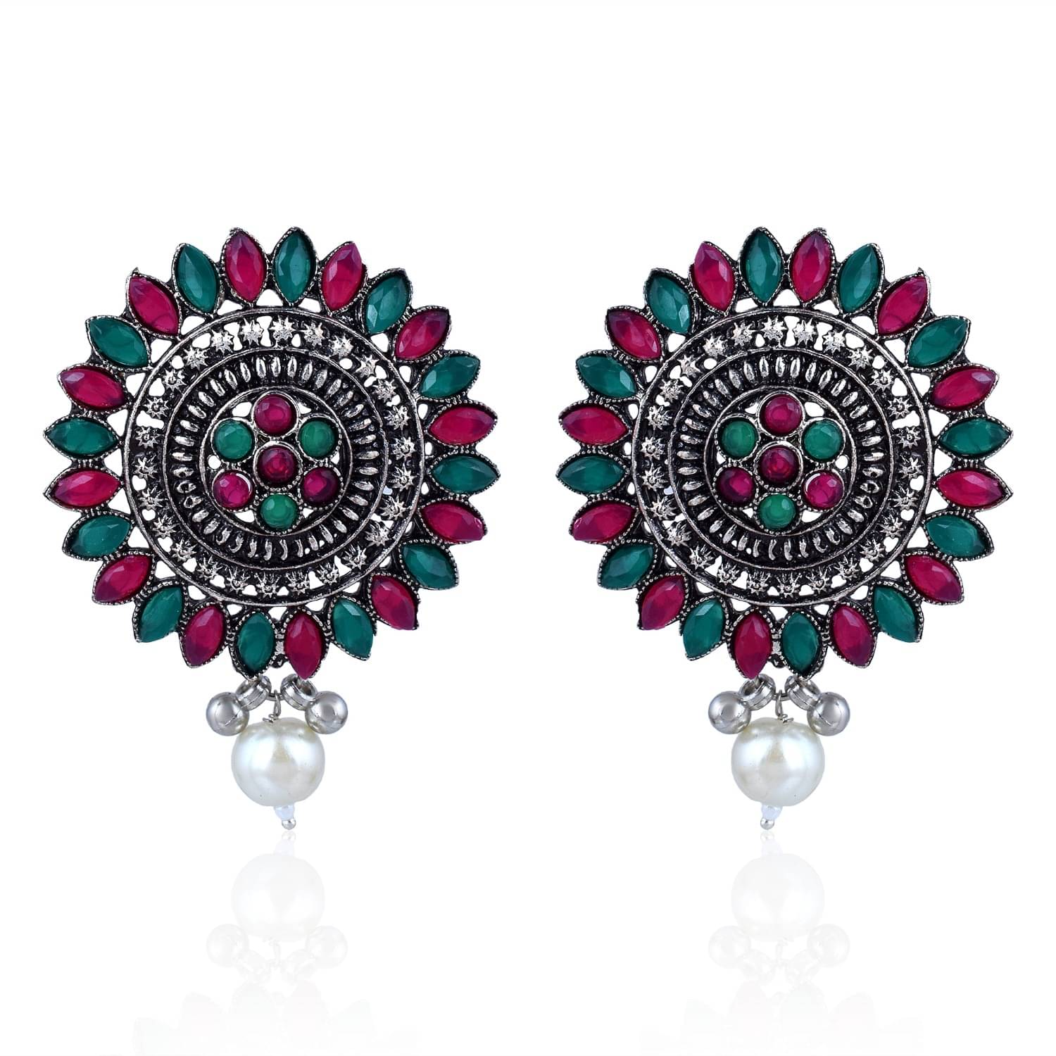     			ADMIER Multi Color Stud Earrings ( Pack of 1 )