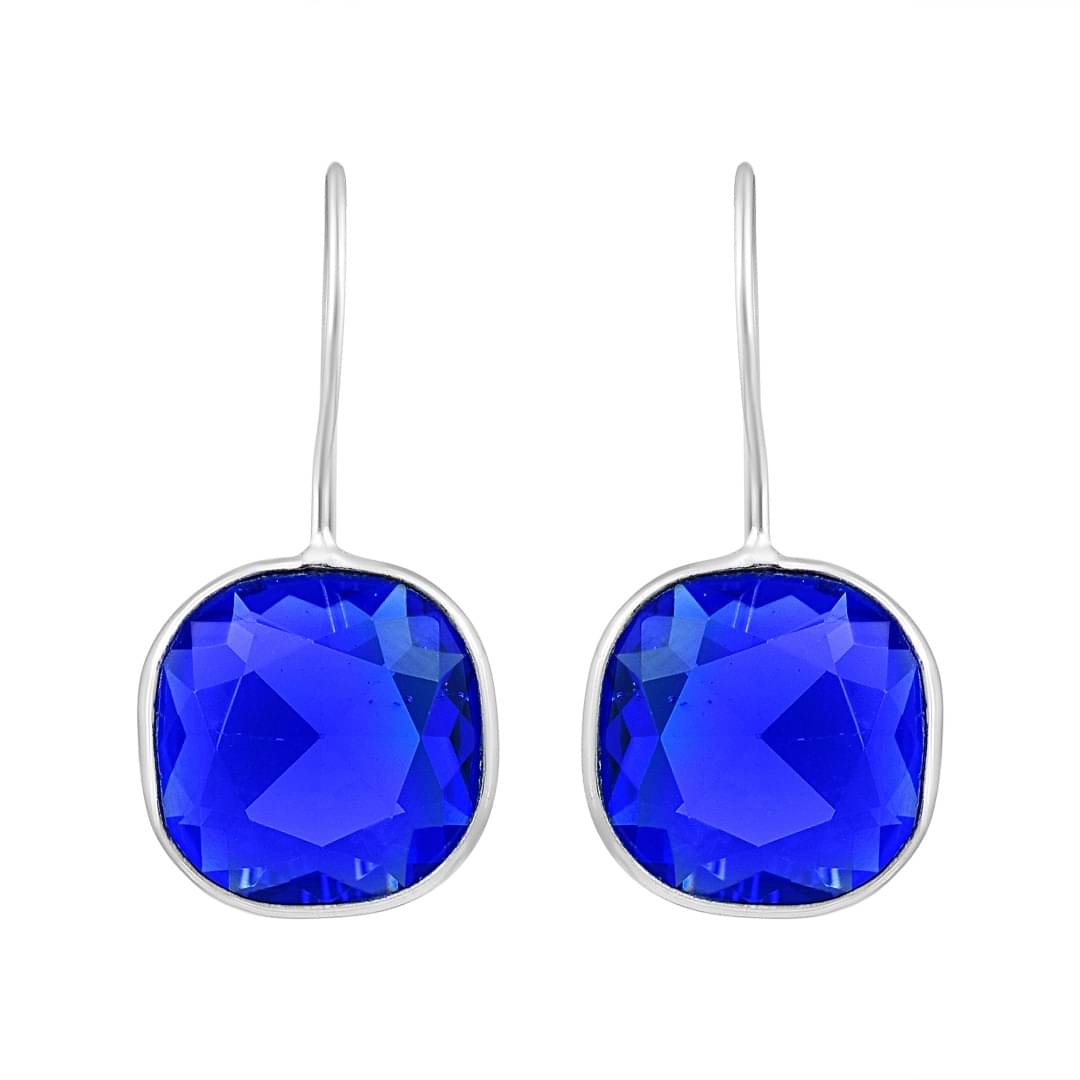     			ADMIER Royal Blue Drop Earrings ( Pack of 1 )