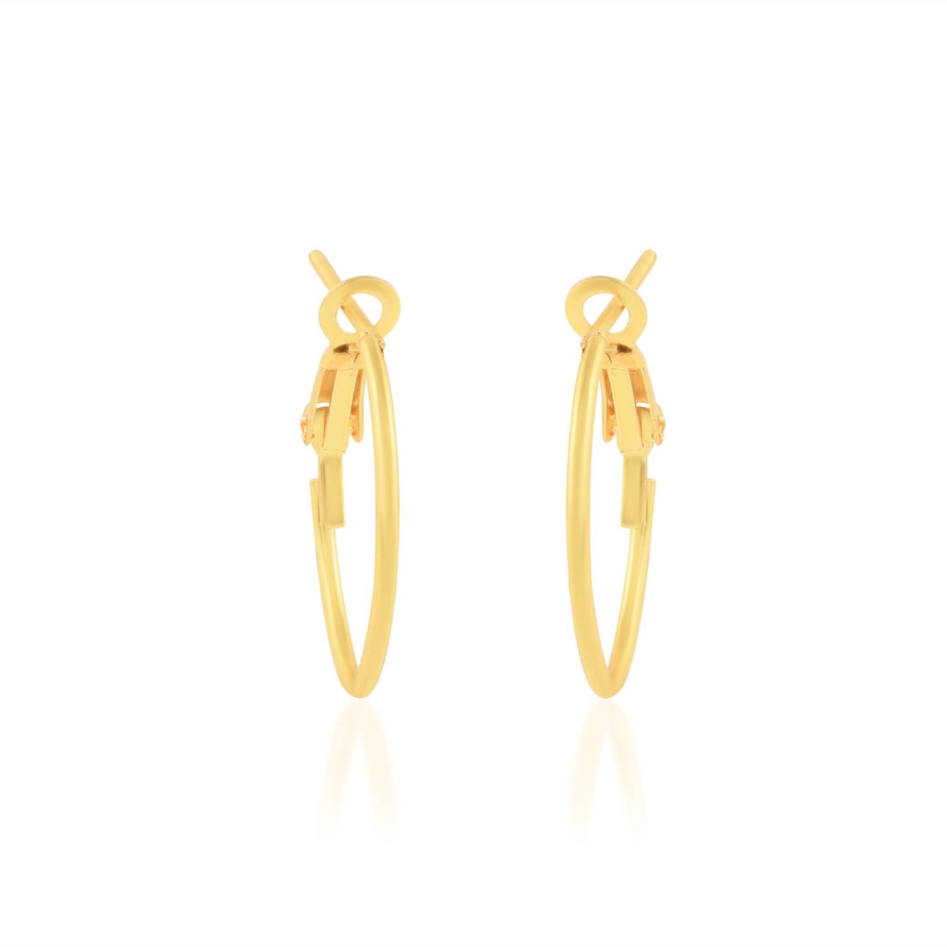     			ADMIER Yellow Hoops Earrings ( Pack of 1 )