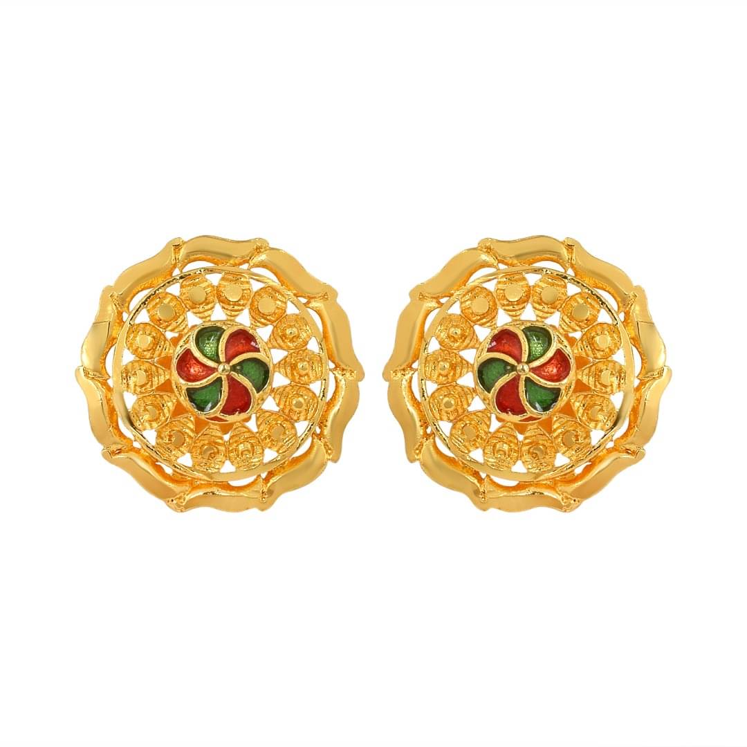     			ADMIER Yellow Stud Earrings ( Pack of 1 )