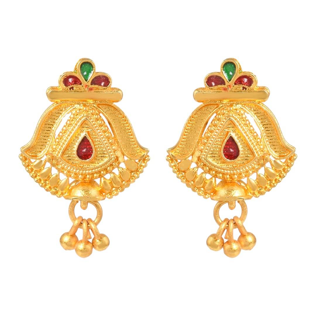     			ADMIER Yellow Stud Earrings ( Pack of 1 )