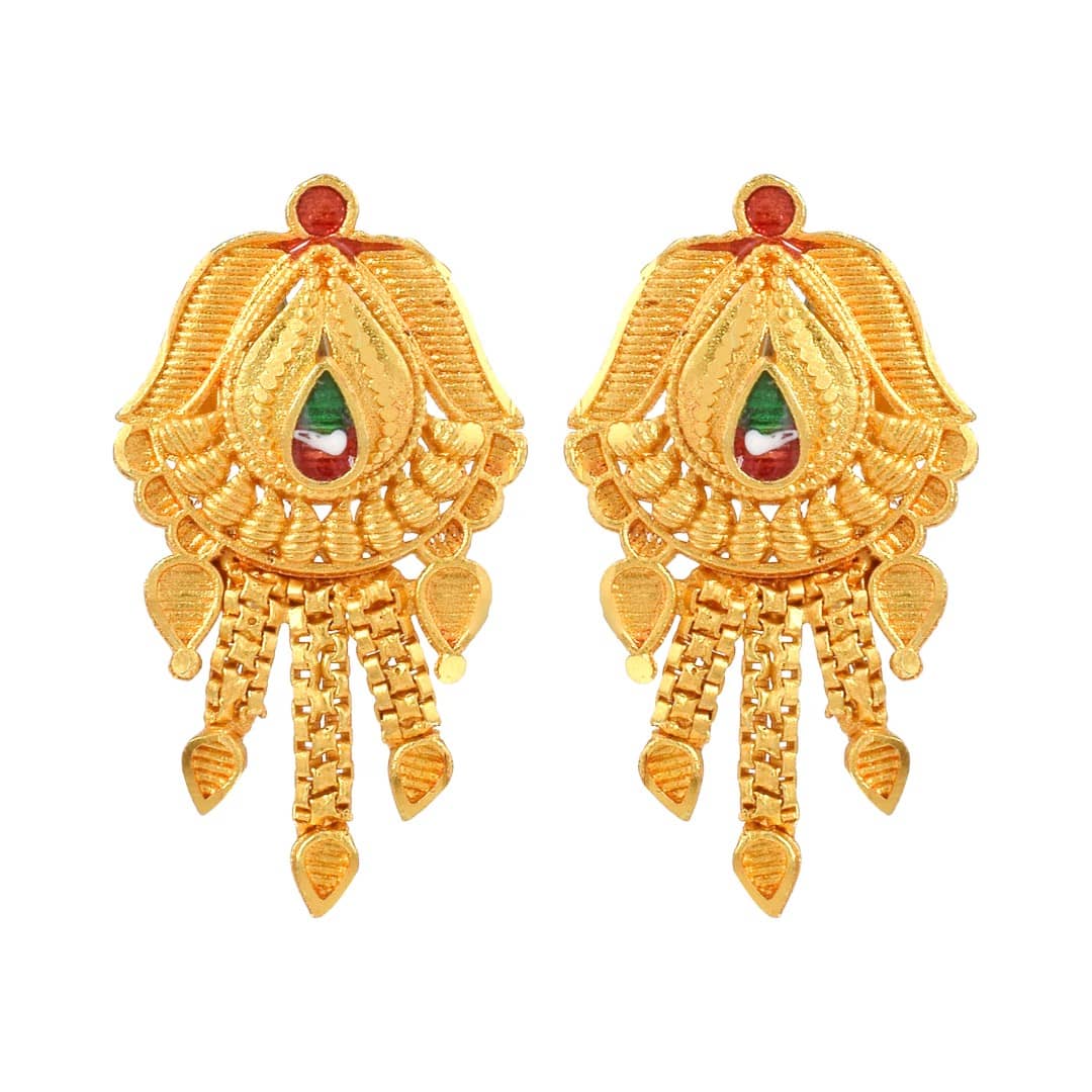 ADMIER Yellow Stud Earrings ( Pack of 1 ) - Earrings | Buy online on ZillyBuy
